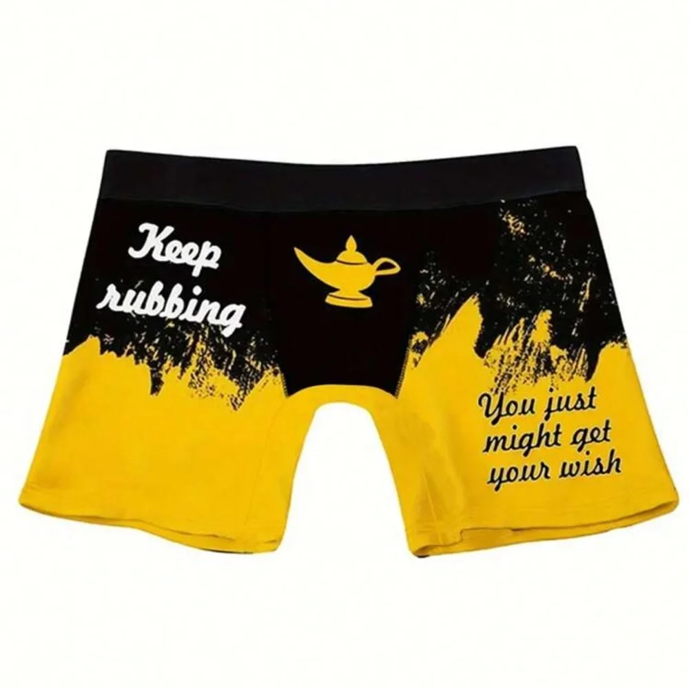 🪷 “Keep Rubbing, You Might Just Get Your Wish” Mens Boxer Briefs